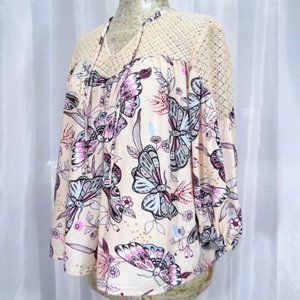 a.n.a Butterfly Crochet Top